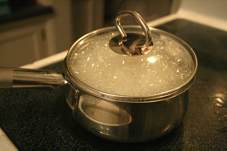 A rolling boil: no dose, no timer, nothing to measure.