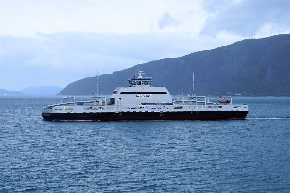 MF Ampere, 2019: the battery-electric car ferry that went into service across the Sognefjord in 2015.