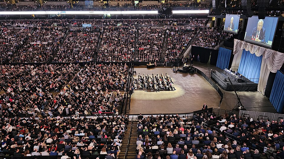 The annual meeting of Berkshire Hathaway's shareholders, May 2025, where the board answers shareholders' questions and the resolutions are put to a vote.