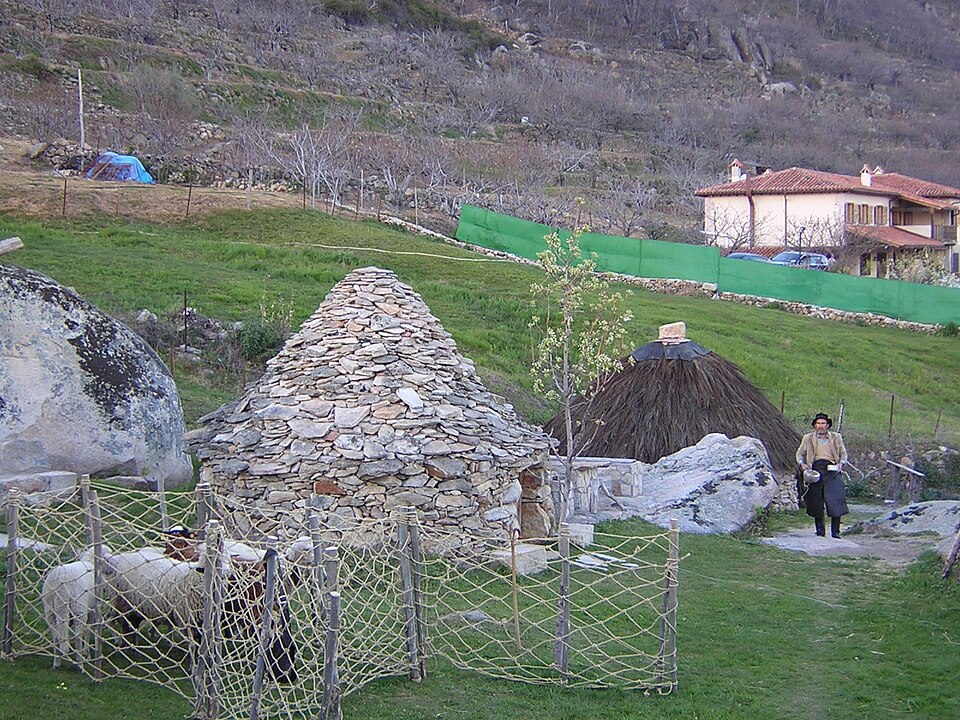 Dry-stone and thatch shepherds' huts. Shelter is a heat problem before it is an architecture problem.
