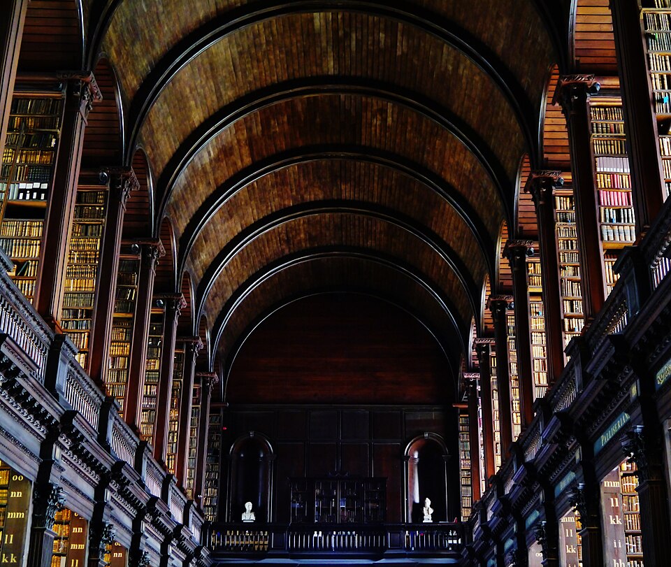 The Long Room of the Old Library at Trinity College Dublin: a university's books outlast every teacher and student who uses them.