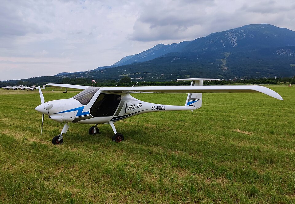 The Pipistrel Velis Electro, 2020: a two-seat trainer, and the first electric aeroplane to be type-certified.