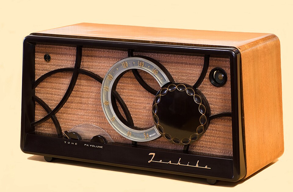 A valve radio. Amplification and switching, before anything was solid state.